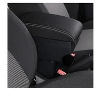 Accoudoirs Central Console Pour Fiat Pour Panda II 2 Accoudoir Central Avec Porte-gobelet Et Port USB Accoudoirs Console(C-Black white line)