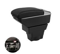 Accoudoirs Compatible avec Opel/Vauxhall Astra J 2009-2015 Compartiment de Rangement Central Console Organiseur Boite de Rangement pour Accoudoir Double Couche avec 7 Ports de USB Cuir Noir