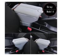 Accoudoirs compatibles pour Caddy 5 2024, boîte d'accoudoir, portes doubles ouvertes, 7 ports USB, boîte de rangement pour console centrale, accoudoir(A-Gray)