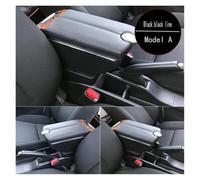 Accoudoirs compatibles pour Caddy 5 2024, boîte d'accoudoir, portes doubles ouvertes, 7 ports USB, boîte de rangement pour console centrale, accoudoir(A-Black black line)