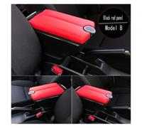 Accoudoirs compatibles pour Caddy 5 2024, boîte d'accoudoir, portes doubles ouvertes, 7 ports USB, boîte de rangement pour console centrale, accoudoir(B-Black red panel)