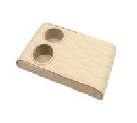 accoudoirs de voiture Coussin D'accoudoir Central De Voiture, Doux Et Confortable, En Mousse À Mémoire Forme, Avec 2 Porte-gobelets, Universel, Pour La Plupart Des Voitures(Beige S)