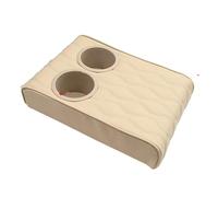 accoudoirs de voiture Coussin D'accoudoir Central De Voiture, Doux Et Confortable, En Mousse À Mémoire Forme, Avec 2 Porte-gobelets, Universel, Pour La Plupart Des Voitures(Beige L)