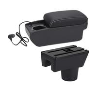 Accoudoirs De Voiture Pour Mitsubishi Pour Attrage Pour Mirage Accoudoir Boîte De Rangement Automatique Accessoires(A Black white Fast charging)