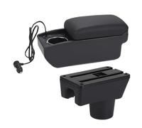 Accoudoirs De Voiture Pour Mitsubishi Pour Attrage Pour Mirage Accoudoir Boîte De Rangement Automatique Accessoires(A Black line Fast charging)