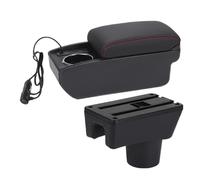 Accoudoirs De Voiture Pour Mitsubishi Pour Attrage Pour Mirage Accoudoir Boîte De Rangement Automatique Accessoires(A Black red Fast charging)