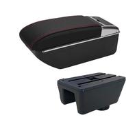 Accoudoirs De Voiture Pour Seat Pour Ibiza 6j 6L Accoudoir Boîte De Rangement Automatique Pièces Rénovation Accessoires Intérieurs Bras(D Black red No USB)