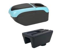 Accoudoirs De Voiture Pour Seat Pour Ibiza 6j 6L Accoudoir Boîte De Rangement Automatique Pièces Rénovation Accessoires Intérieurs Bras(Black Blue)