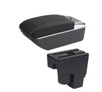 Accoudoirs Pour Fit Pour Jazz 1 2002-2007 Accoudoir De Voiture Boîte De Rangement Accessoires De Voiture Accoudoir Console Centrale(D white line 7USB)