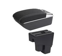 Accoudoirs Pour Fit Pour Jazz 1 2002-2007 Accoudoir De Voiture Boîte De Rangement Accessoires De Voiture Accoudoir Console Centrale(C white line 7USB)