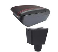 Accoudoirs Pour Logan 2 Pour Sandero 2 Accoudoir De Voiture Boîte De Rangement Accessoires De Rénovation Intérieure Accoudoir Console Centrale(H Red line 4 USB)