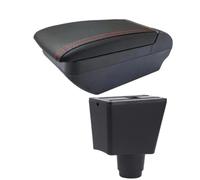 Accoudoirs Pour Logan 2 Pour Sandero 2 Accoudoir De Voiture Boîte De Rangement Accessoires De Rénovation Intérieure Accoudoir Console Centrale(F Red line No USB)