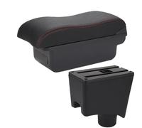 Accoudoirs Pour Nissan Pour Almera G15 Accoudoir De Voiture À Surface Incurvée Accoudoir Console Centrale(C1 Black red NO USB)