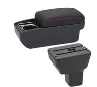 Accoudoirs Pour Nissan Pour Kicks 2016-2024 Accoudoir De Voiture Boîte De Rangement Intérieure Dédiée Accessoires De Voiture Accoudoir Console Centrale(C1 Black red NO USB)