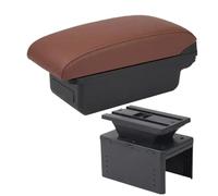 Accoudoirs Pour Opel Pour Crossland X Accoudoir Central Boîte De Rangement Avec Chargement USB Accessoires De Voiture Accoudoir Console Centrale(A brown No USB)