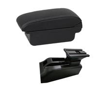 Accoudoirs Pour VW Pour Bora Pour Golf 4 Accoudoir Central Boîte De Rangement Intérieur Avec Port USB Accessoires De Voiture Accoudoir Console Centrale(B white line 3USB)