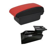 Accoudoirs Pour VW Pour Bora Pour Golf 4 Accoudoir Central Boîte De Rangement Intérieur Avec Port USB Accessoires De Voiture Accoudoir Console Centrale(B Red black 3USB)