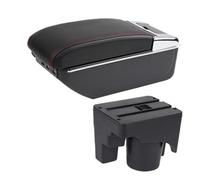 Accoudoirs Pour VW Pour Golf 6 5 Mk6 MK5 Pour Jetta 5 Accoudoir De Voiture Boîte De Rangement Accoudoir Console Centrale(D red line 7USB)