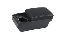 Accoudoirs Voiture Pour Citroen Pour C-Élysée Accoudoir Boîte De Rangement Double Couche Accessoires Rénovation Dédiés(M1 white line 3USB)