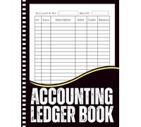Accounting Ledger Book: Personal Finance Tracker And Book Keeping Log For Small Business, Small Business Income Expense, 120 pages.