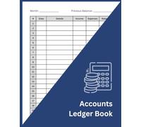 Accounts Ledger Book: 100 Page Financial Record Book for Income & Expenses | Accounting Ledger for Small Business, Self-Employed & Personal Finance