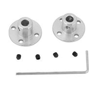 Accouplement à bride robuste M3, alésage de 5 mm, diamètre extérieur de 10 mm |Lot de 2 coupleurs d'arbre moteur pour connecter les moteurs électriques |Coupleur à bride en acier