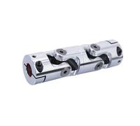 Accouplement à cardan Connecteur à Double Section de précision en aluminium, couplage universel 25x125, Transmission à Joint transversal télescopique(9.525x9.525)