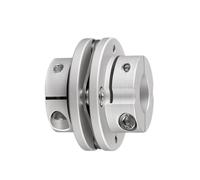 Accouplement à diaphragme, D44 L50mm Coupleur d'arbre de servomoteur à bride en alliage d'aluminium(8x12)