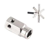 Accouplement à verrouillage Slip-Lok, coude, té, croix, raccord de buse, té de buse, extrémité de buse, raccord de bouchon d'extrémité pour brumisation 2pcs Quick-connect end 6 holes