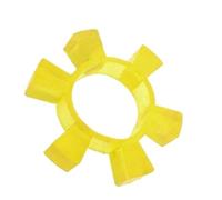 Accouplement d'arbre de tampon flexible, joint élastique en PU 2 pièces T40 ~ T210, d'amortisseur couplage mâchoire polyuréthane jaune(T115)
