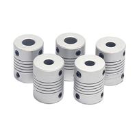 Accouplement d'arbre flexible for moteur pas à pas en aluminium D19L25, 3 mm, 4 mm, 5 mm, 6 mm, 6,35 mm, 8 mm, 10 mm, encodeurs for machine(4x5)