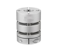 Accouplement d'arbre flexible GND D34 L45, accouplement à disque en aluminium, pince à double diaphragme for trou intérieur 5mm 8mm