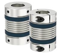 Accouplement d'arbre LB D40L50/58, coupleur de moteur Flexible à soufflet, en aluminium CNC, haute élasticité, Joint universel for imprimante 3D