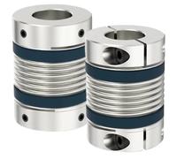 Accouplement d'arbre LB D55L57/72, coupleur de moteur Flexible à soufflet, en aluminium CNC, Joint universel haute élasticité, Cardan d'imprimante 3D