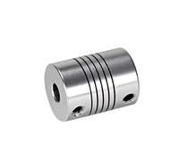 Accouplement d'arbre moteur, D19*L25, mâchoire flexible en aluminium, 5 8 6,35 mm 10, coupleur de pas à, encodeurs, machine gravure(3X6)