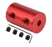 Accouplement d'arbre pour moteur et transmission mécanique, tailles d'alésage multiples de 2 mm-6 mm, manchon de connecteur en acier 45# avec trou de vis de 4 mm, rouge, (2,3-3)