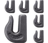 Accouplement de godet de tracteur VEVOR, 7,93 mm, 3/8 pouce, accouplement robuste, soudé, G70, acier forgé, kit de 6 pièces pour palan à chaîne, chariot élévateur, 6803,88 kg