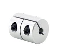 Accouplement de serrage rigide en aluminium Alésage d'accouplement à pince rigide D20L20, 1 pièce, 2/3/5/6/6.35/8/10mm, arbre d'entraînement en aluminium, mâchoire, coupleur de moteur(5mm to 8mm)