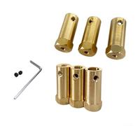 Accouplement hexagonal étendu pour arbre moteur dans pour robotique, 1 manchon de connecteur en cuivre, accessoire essentiel pour modèles de jouets (6 mm)