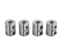 Accouplement Moteur 8x8mm Alu 4pcs CNC | Alliage aluminium léger, usinage CNC pour précis, résistance oxydation, transmission couple pour efficace, 4 pièces