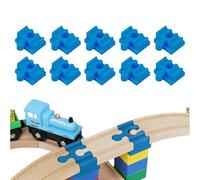 Accouplements de voies ferrées en bois - Kit d'accessoires pour adaptateur de chemin de fer, liaisons ferroviaires interactives, pièces d'extension en bois | Composants de jeu éducatifs pour