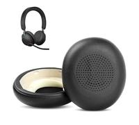 ACCOUTA Coussinets d’Oreille Remplacement Compatible avec Jabra Evolve2 65/65MS/65UC/Evolve2 40/40UC/40MS/Elite 45h Casque Audio Oreillettes et Coussinets avec Premium Cuir protéiné