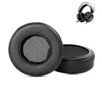 ACCOUTA Coussinets d’Oreille Remplacement Compatible avec Tronsmart Glary Virtual 7.1 Casque Audio Oreillettes et Coussinets avec Perforé Cuir protéiné et Mousse Haute densité