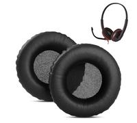 ACCOUTA Coussinets d'oreille Compatible avec Plantronics Blackwire C3220 C3210 C3215 C3225 Headsets Coussinets d'oreille de Rechange en Cuir protéiné Doux et Mousse à mémoire de Forme