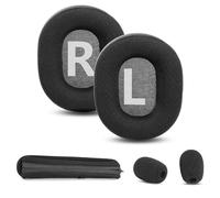 ACCOUTA Coussins d’Oreille et Arceau Coussin Remplacement Compatible avec Khan Aimo 7.1/Roccat Khan Pro Casque Audio Oreillettes et Coussinets avec Respirant Tissu et Mousse à mémoire