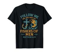 Accroché à Jésus, pêche pour Les âmes, vêtements Matthieu 4:19. T-Shirt