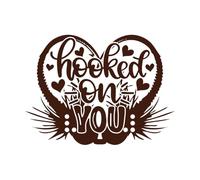 accroché à toi coeur Saint Valentin amour sois à moi vacances Stickers muraux en vinyle 36x49cm Plusieurs tailles disponibles Café