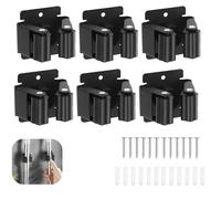 Accroche Balai Mural, Porte Balais Mural, Support De Vadrouille Pour Salle De Bain Cuisine Bureau Jardin Garage -6 Pcs noir