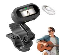 Accroche Diapason - Accordeur Auto pour Guitare,Rotation 360° Grand Écran LCD Clair pour Instruments à Cordes Musicien Guitare Basse Acoustique Voyage Portable Leçons Musique Pratique