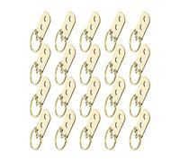 djgkENVQ Accroche-Photos, Lot de 50 Crochets de Suspension à Trois Trous avec Anneau en D 54 x 16 mm for Cadre, Miroir, œuvre d'art, Horloge, Ton Or